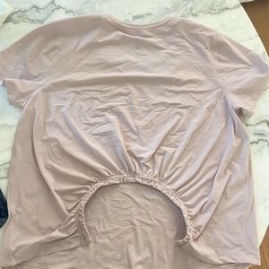 Lululemon shirt with semi cut out on BACK